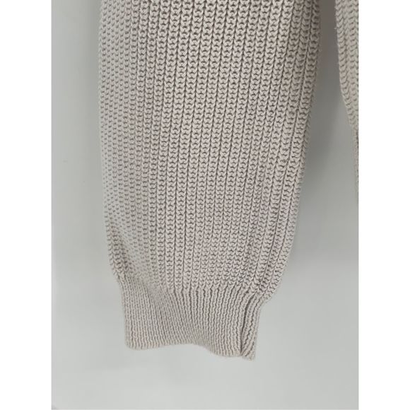 Alex + Alex Sweater Women Medium White Light Gray Long Sleeve Should Cut Out - Picture 6 of 12